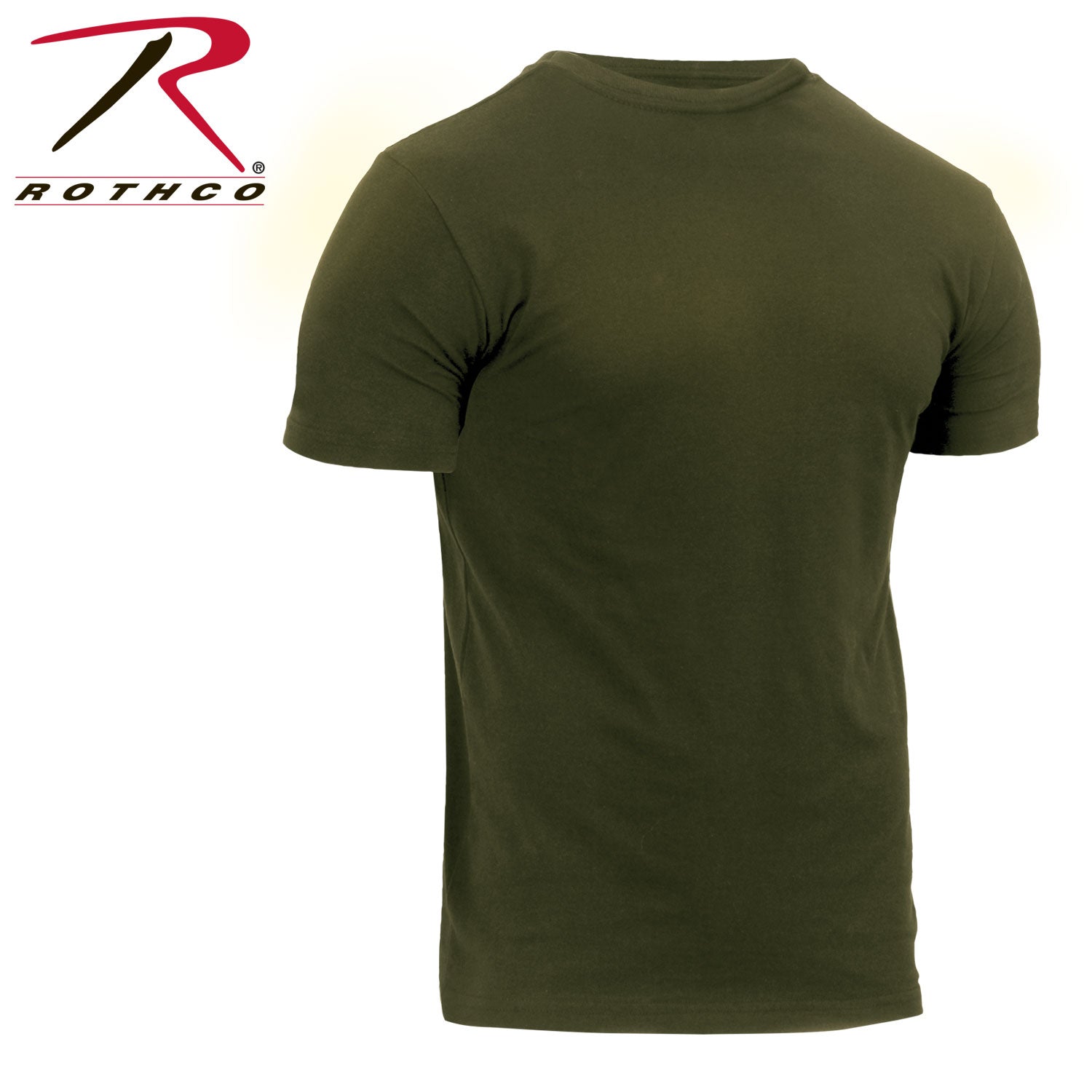 Rothco Athletic Fit Solid Color T-Shirt in Olive Drab, Size Large