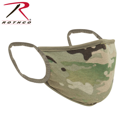 Rothco MultiCam Reusable 3-Layer Face Mask - Reversible MultiCam and Coyote Brown, Size L / XL
