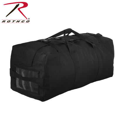 Rothco Enhanced Duffle Bag Black – 76L Heavy-Duty Gear Bag with Padded Shoulder Straps and Multiple Handles