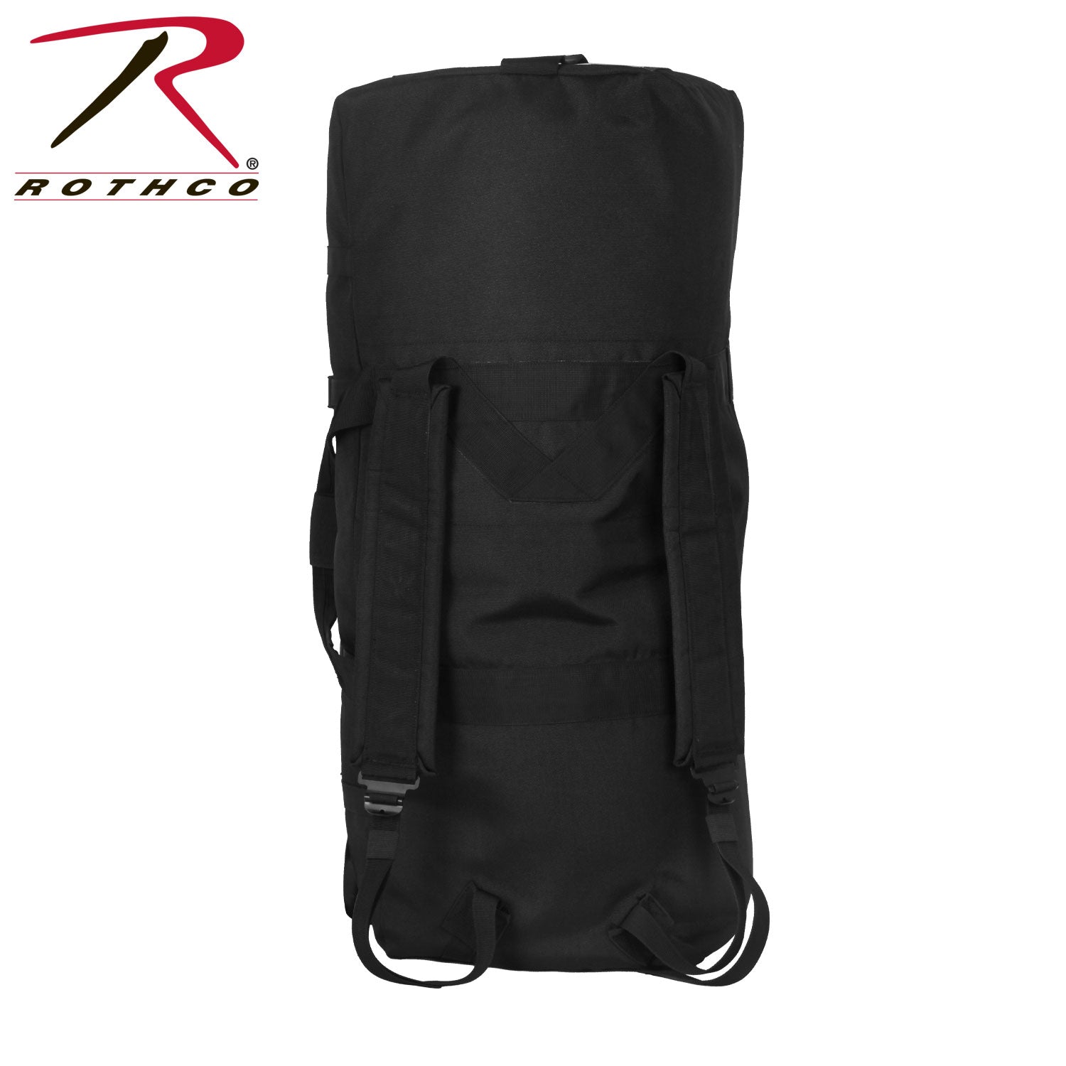 Rothco Enhanced Duffle Bag Black – 76L Heavy-Duty Gear Bag with Padded Shoulder Straps and Multiple Handles