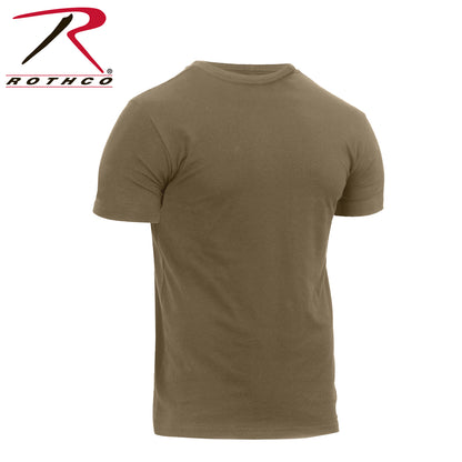 Rothco Athletic Fit Solid Color T-Shirt in Coyote Brown, Size Large