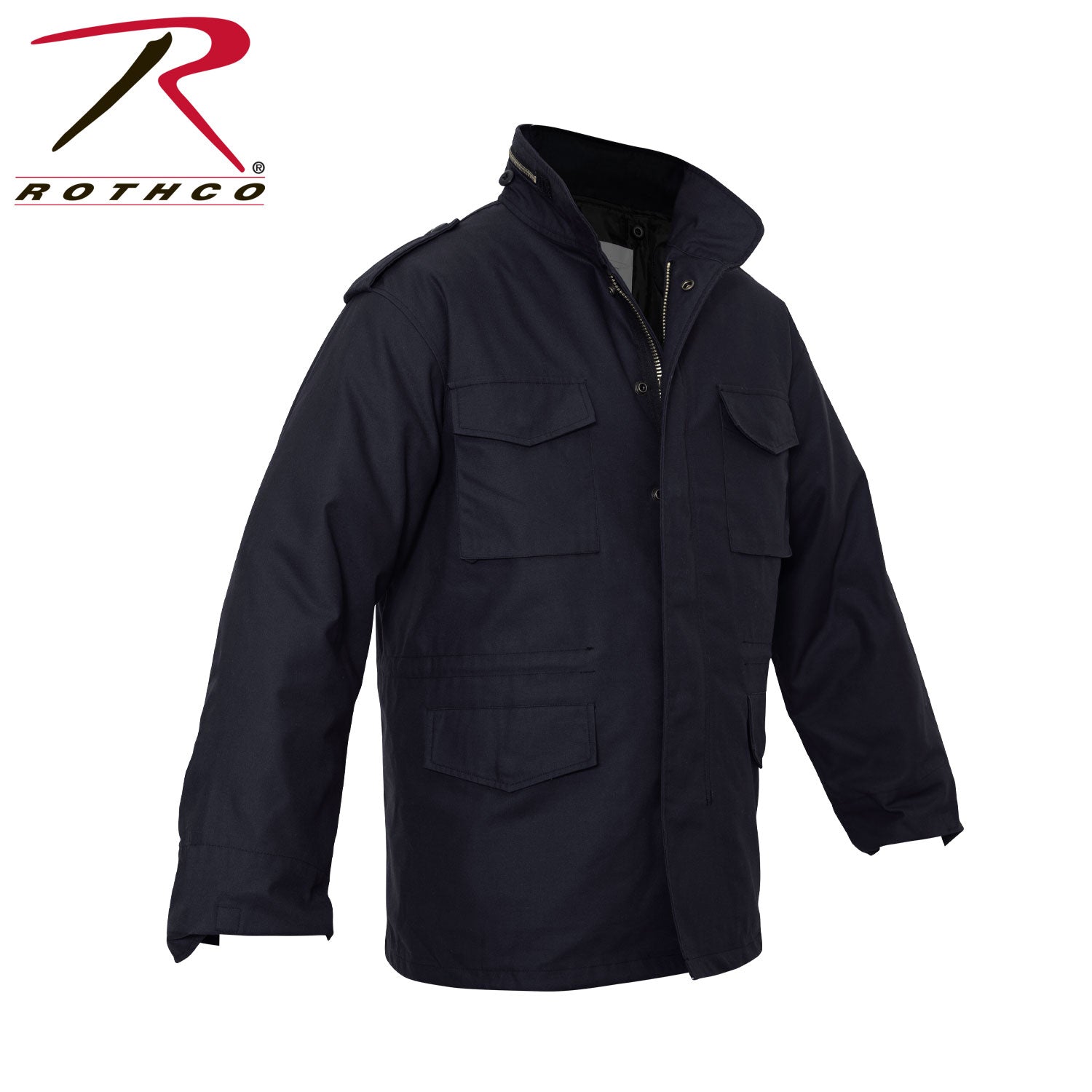 Rothco M-65 Field Jacket in Midnight Navy Blue, Size Large