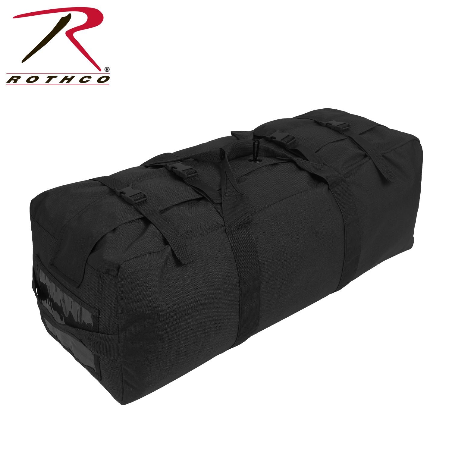 Rothco Enhanced Duffle Bag Black – 76L Heavy-Duty Gear Bag with Padded Shoulder Straps and Multiple Handles