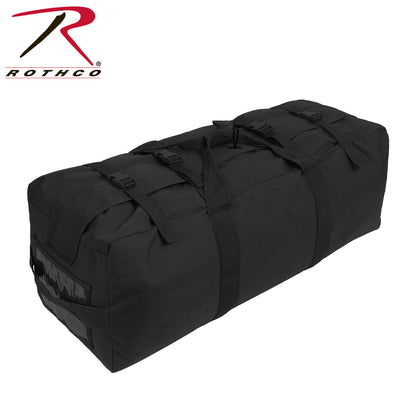 Rothco Enhanced Duffle Bag Black – 76L Heavy-Duty Gear Bag with Padded Shoulder Straps and Multiple Handles