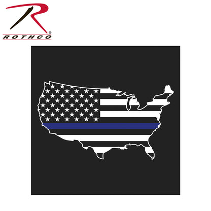 Rothco Thin Blue Line America Map T-Shirt Size Small