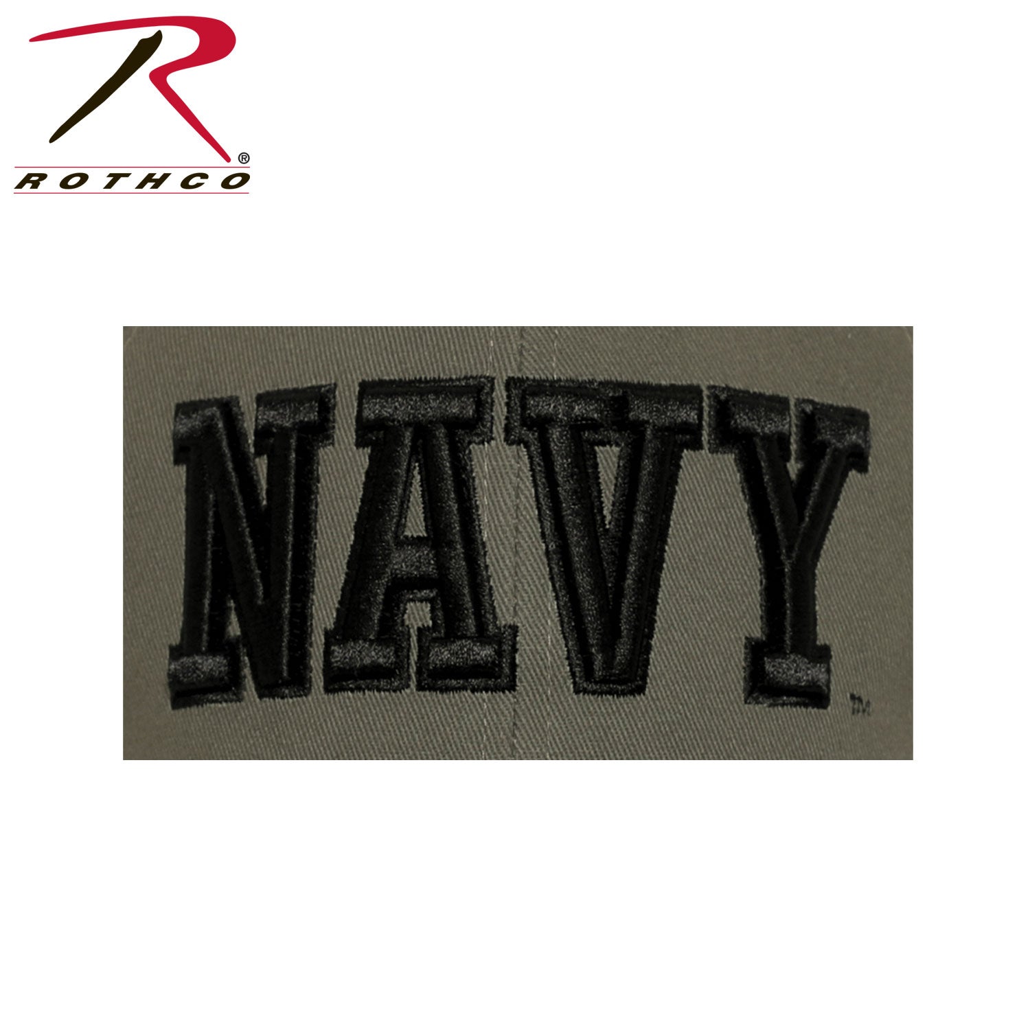 Rothco Deluxe Navy Low Profile Cap Olive Drab - Brushed Cotton Twill Baseball Hat with Embroidered Navy Logo and Adjustable Closure