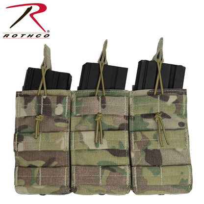Rothco MOLLE Triple Mag Pouch in MultiCam – Durable 600 Denier Polyester Rifle Magazine Carrier