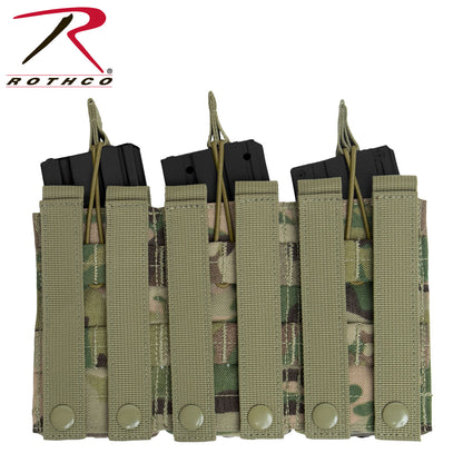 Rothco MOLLE Triple Mag Pouch in MultiCam – Durable 600 Denier Polyester Rifle Magazine Carrier