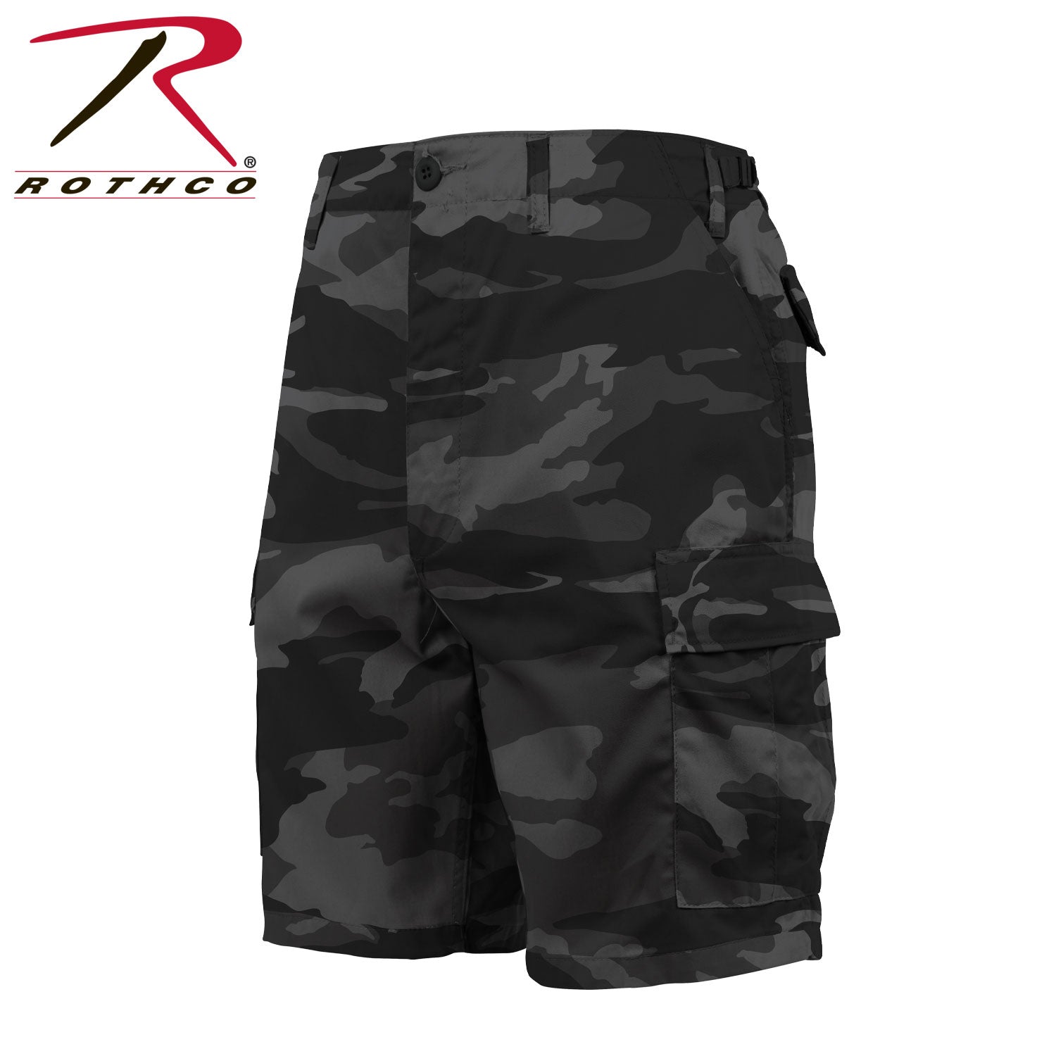 Rothco Camo BDU Shorts Black Camo Size XS – Tactical Cargo Shorts for Outdoor and Field Use