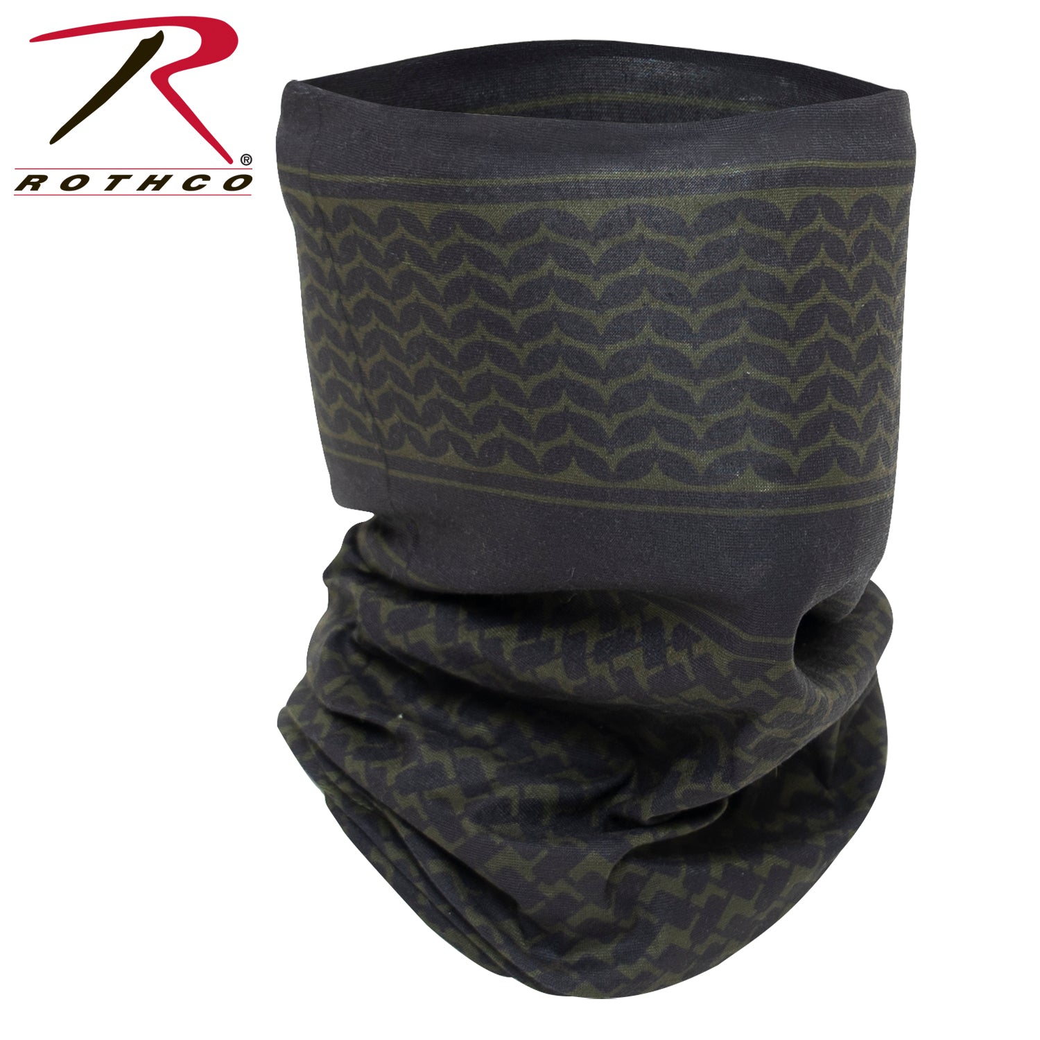 Rothco Multi-Use Tactical Wrap with Shemagh Print in Olive Drab – Versatile Neck Gaiter and Headwear