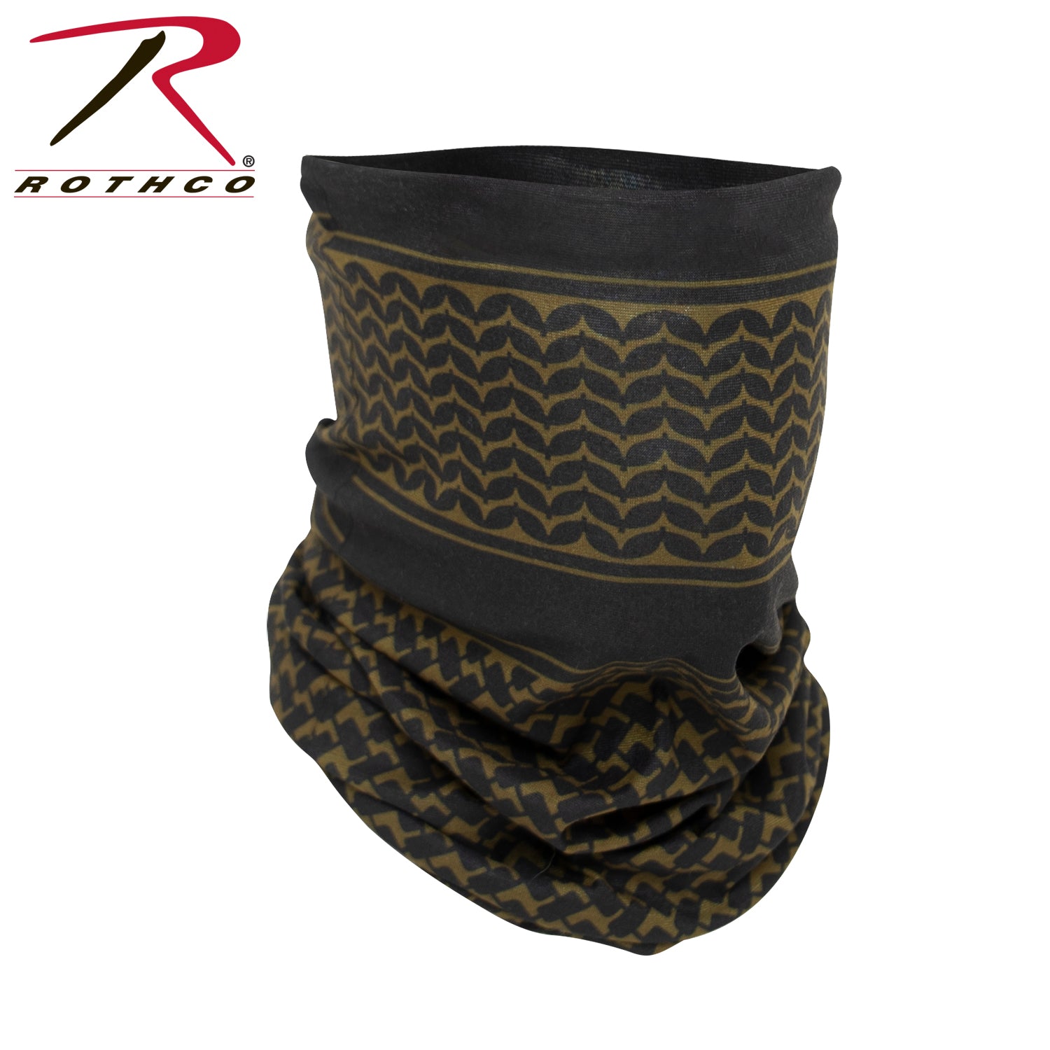 Rothco Multi-Use Tactical Wrap with Shemagh Print in Coyote Brown, Part Number 2080