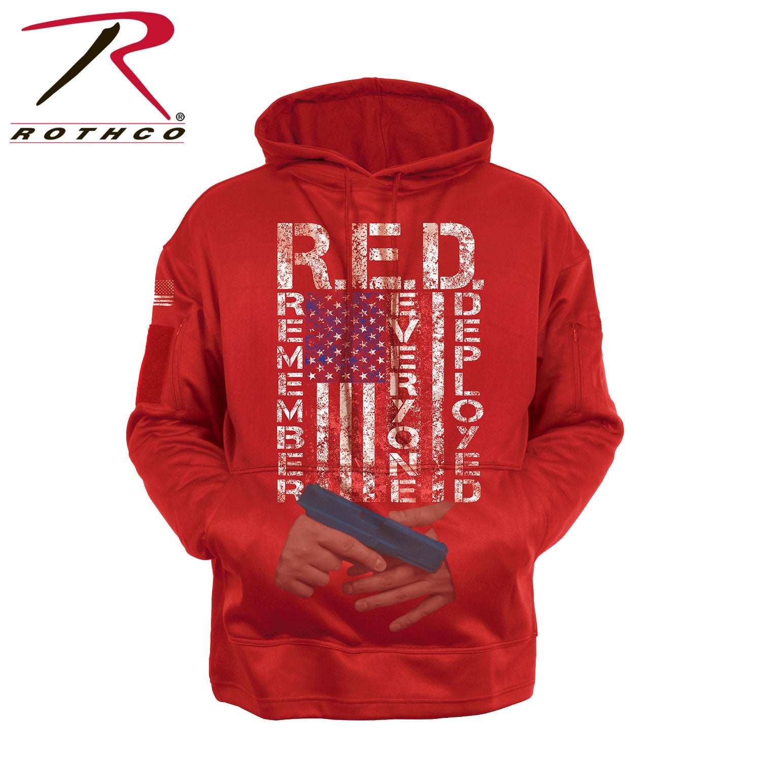 Rothco Concealed Carry R.E.D. Hoodie in Red, Size XL – Support Deployed Service Members
