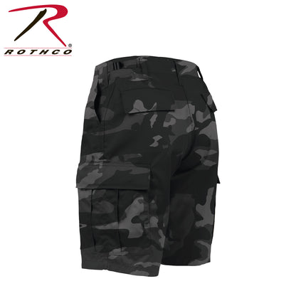 Rothco Camo BDU Shorts Black Camo Size Small – Tactical Cargo Shorts for Men and Women