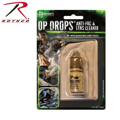 McNett Tactical OP Drops Cleaning System .25 oz – Anti-Fog Lens Cleaner for Glasses, Goggles, and Scopes