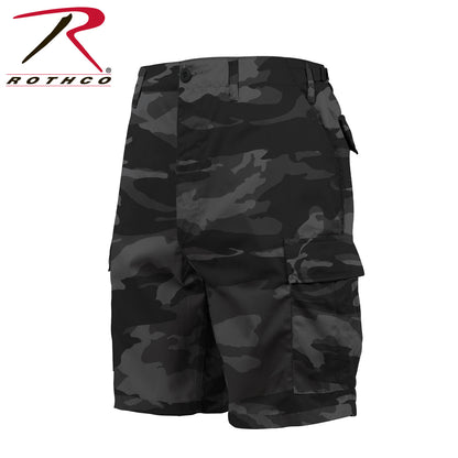 Rothco Camo BDU Shorts Black Camo Size Large - Tactical Cargo Shorts for Outdoor and Field Use