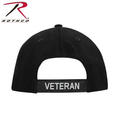 Rothco Veteran Low Profile Cap with U.S. Flag and Embroidered Text