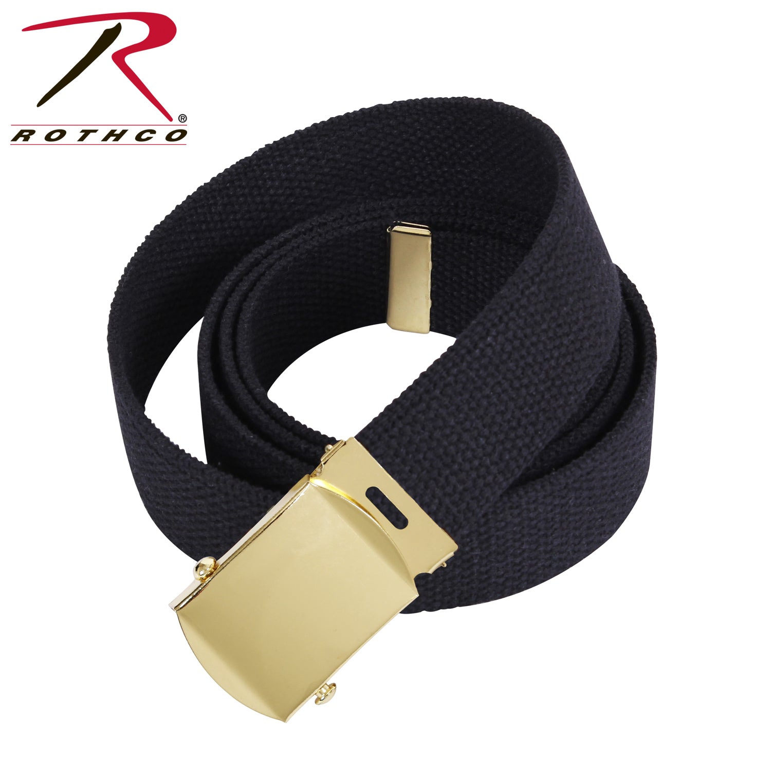 Rothco 74 Inch Military Web Belt with Detachable Metal Buckle - Adjustable Cotton Canvas