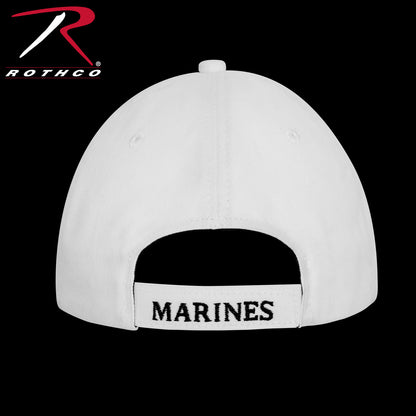 Rothco Deluxe Eagle, Globe & Anchor Low Profile Cap White – Marine Corps Support Hat