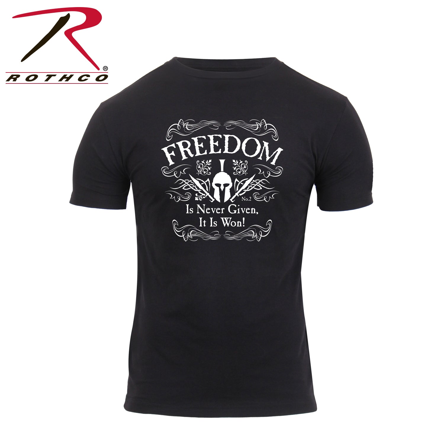 Rothco Athletic Fit Freedom T-Shirt Size Small – Comfortable Cotton-Poly Blend with Patriotic Graphic