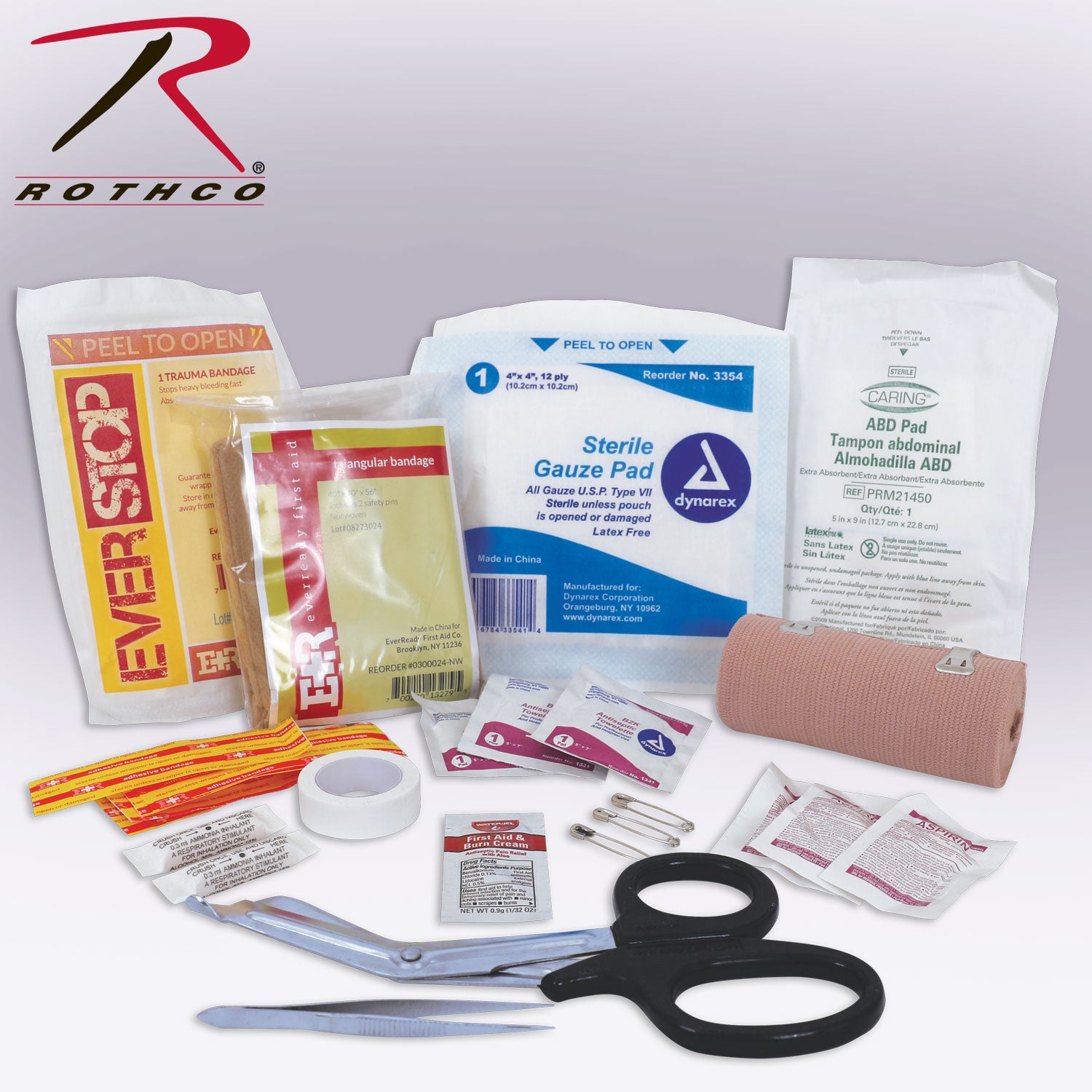 Rothco Tactical Trauma First Aid Kit Contents - Essential Emergency Medical Supplies