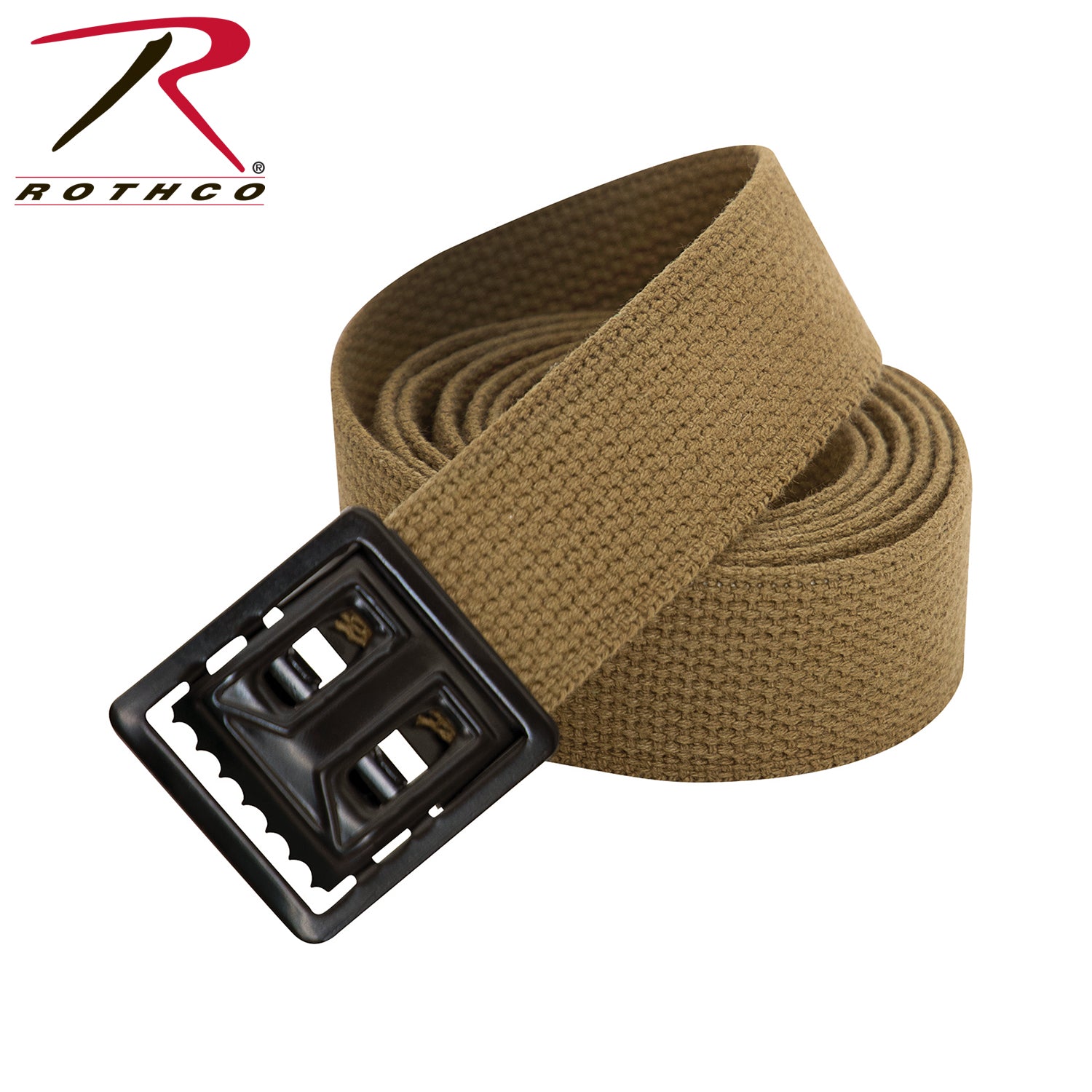 Rothco Military Web Belt with Open Face Buckle in Coyote Brown - Part Number 4292-COY
