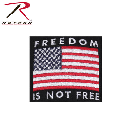 Rothco Freedom Is Not Free Low Profile Cap Black with American Flag Embroidery