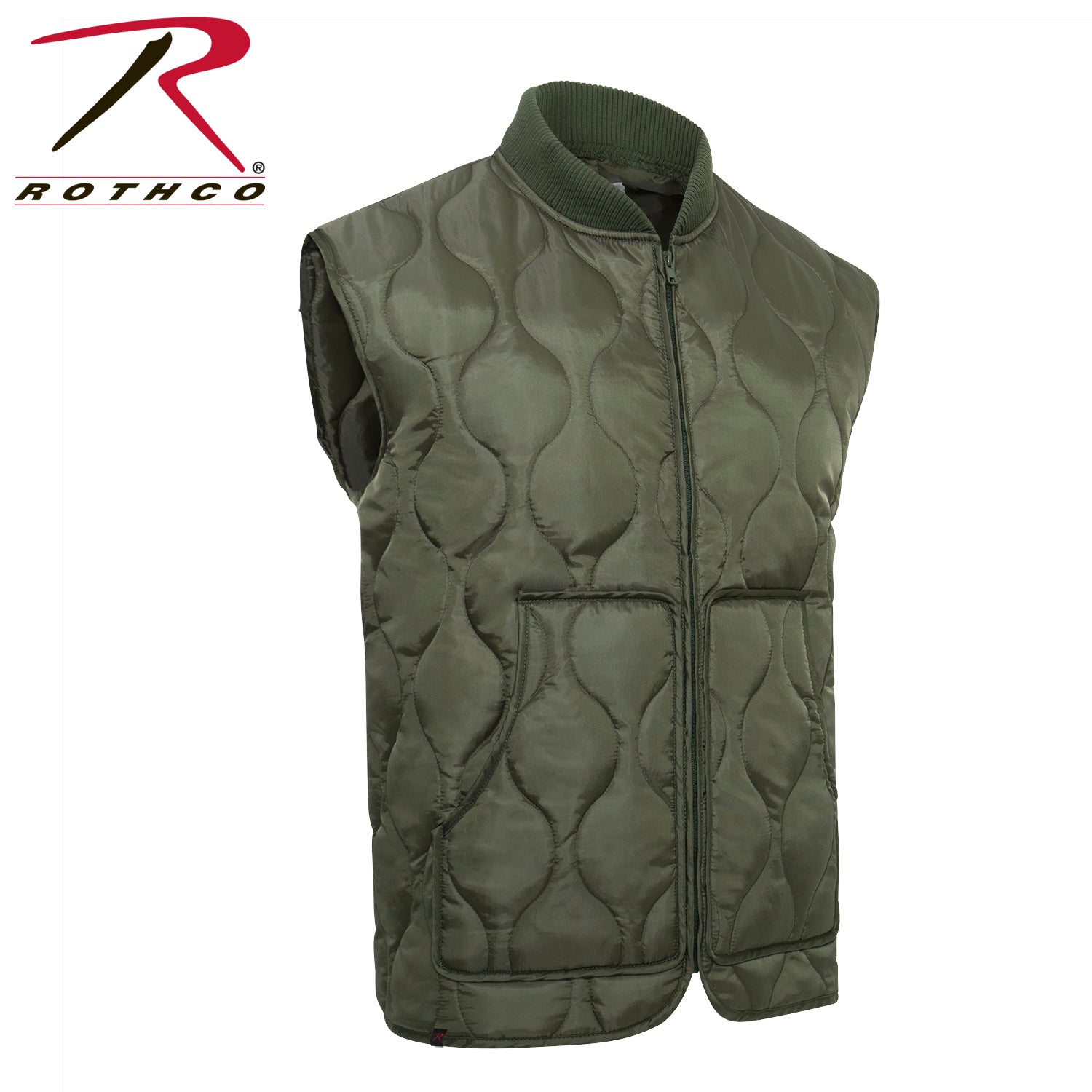 Rothco Quilted Woobie Vest Olive Drab Size Large - Warm and Versatile Outdoor Layer