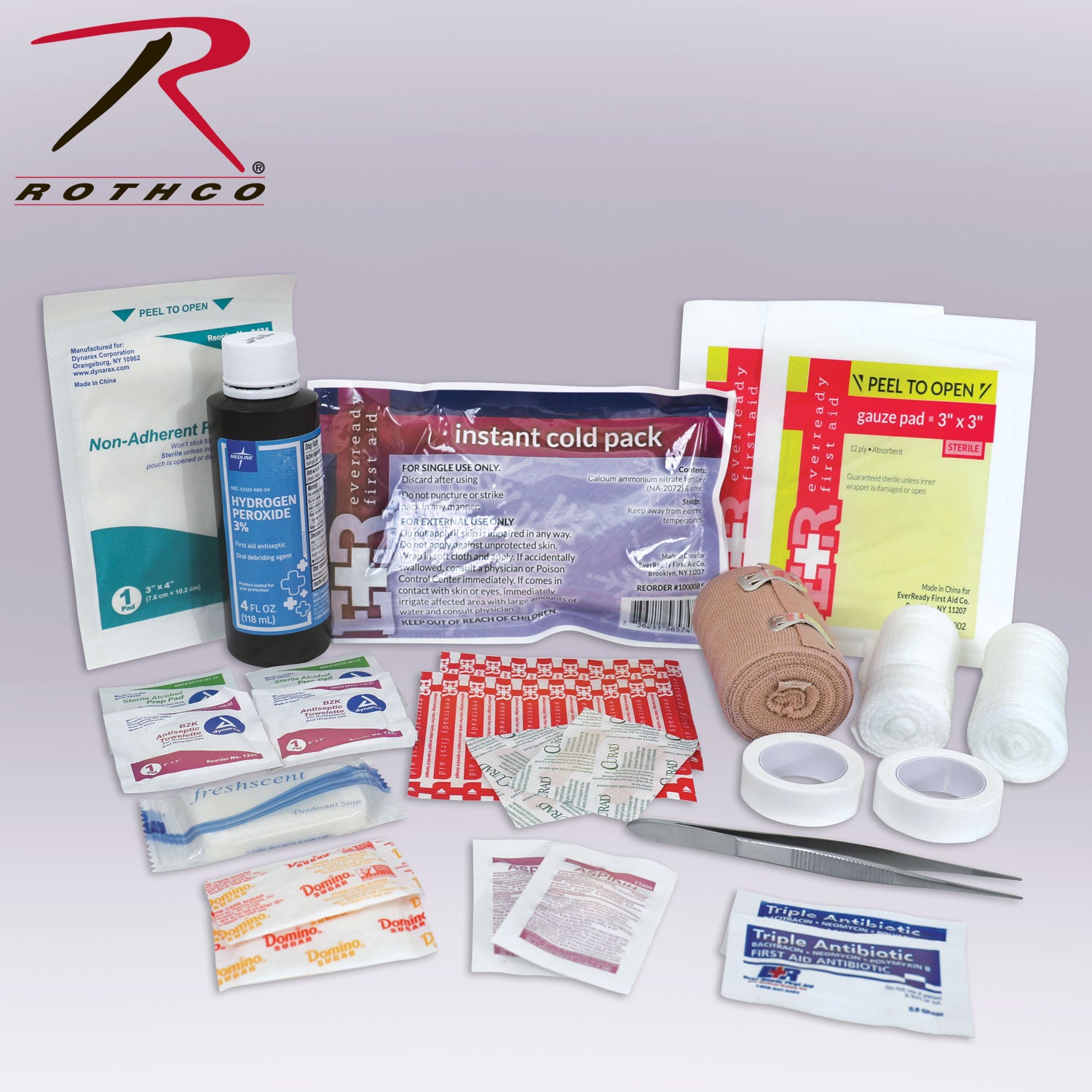 Rothco Part 1710 Tactical First Aid Kit Contents for Emergency Preparedness