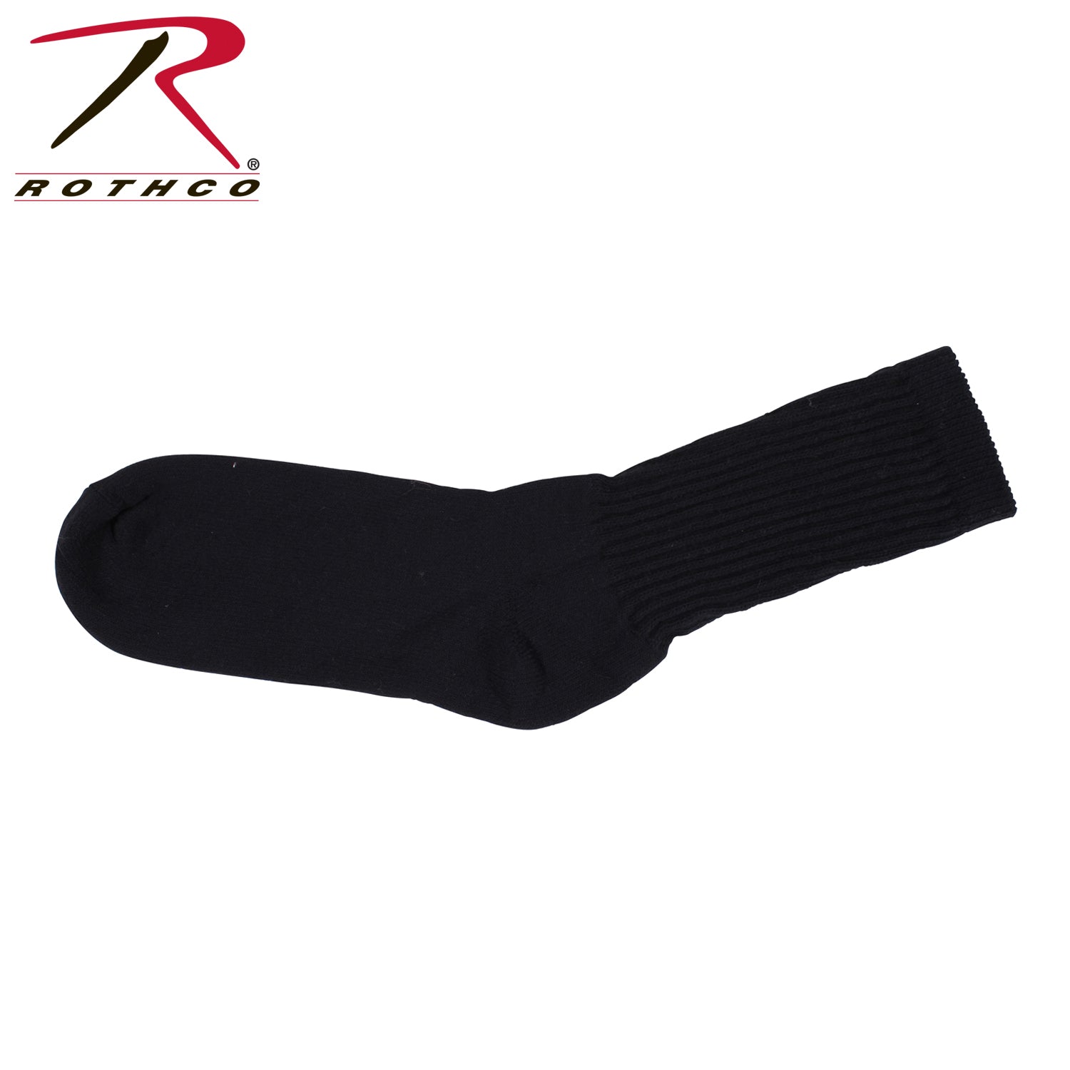 Rothco Athletic Crew Socks Black Size 9-11 – Durable Comfort for Active Wear