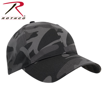 Rothco Supreme Camo Low Profile Cap Black Camo - Durable Adjustable Baseball Hat