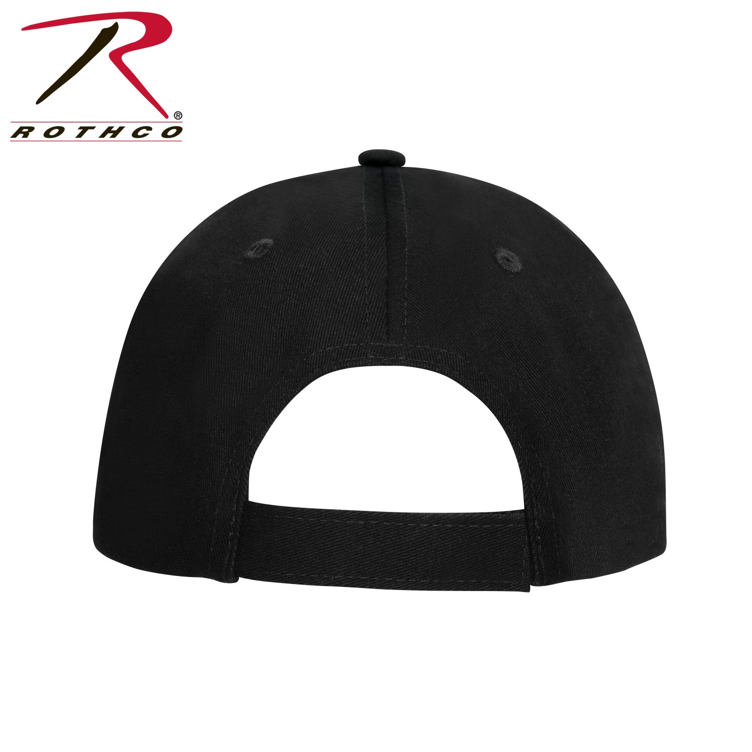 Rothco Hook & Loop U.S. Flag Low Profile Cap Black with Adjustable Closure