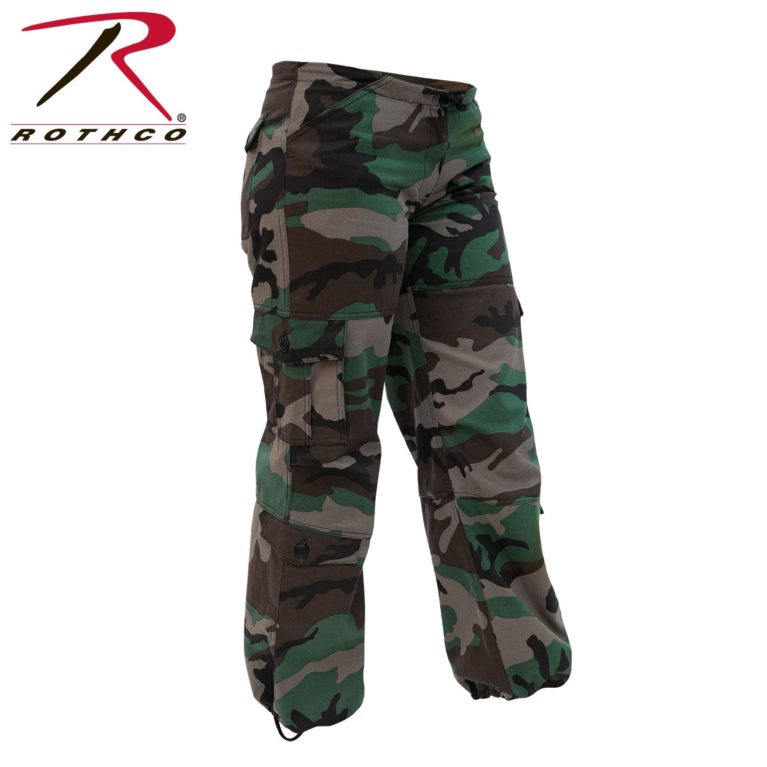 Rothco Women’s Unwashed Camo Paratrooper Fatigue Pants Size XXS