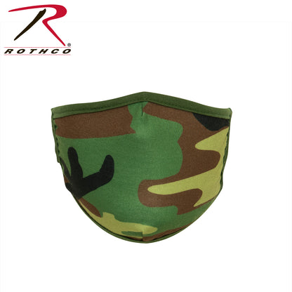 Rothco Kids Reusable 3-Layer Face Mask Woodland Camo - Comfortable Child’s Face Covering