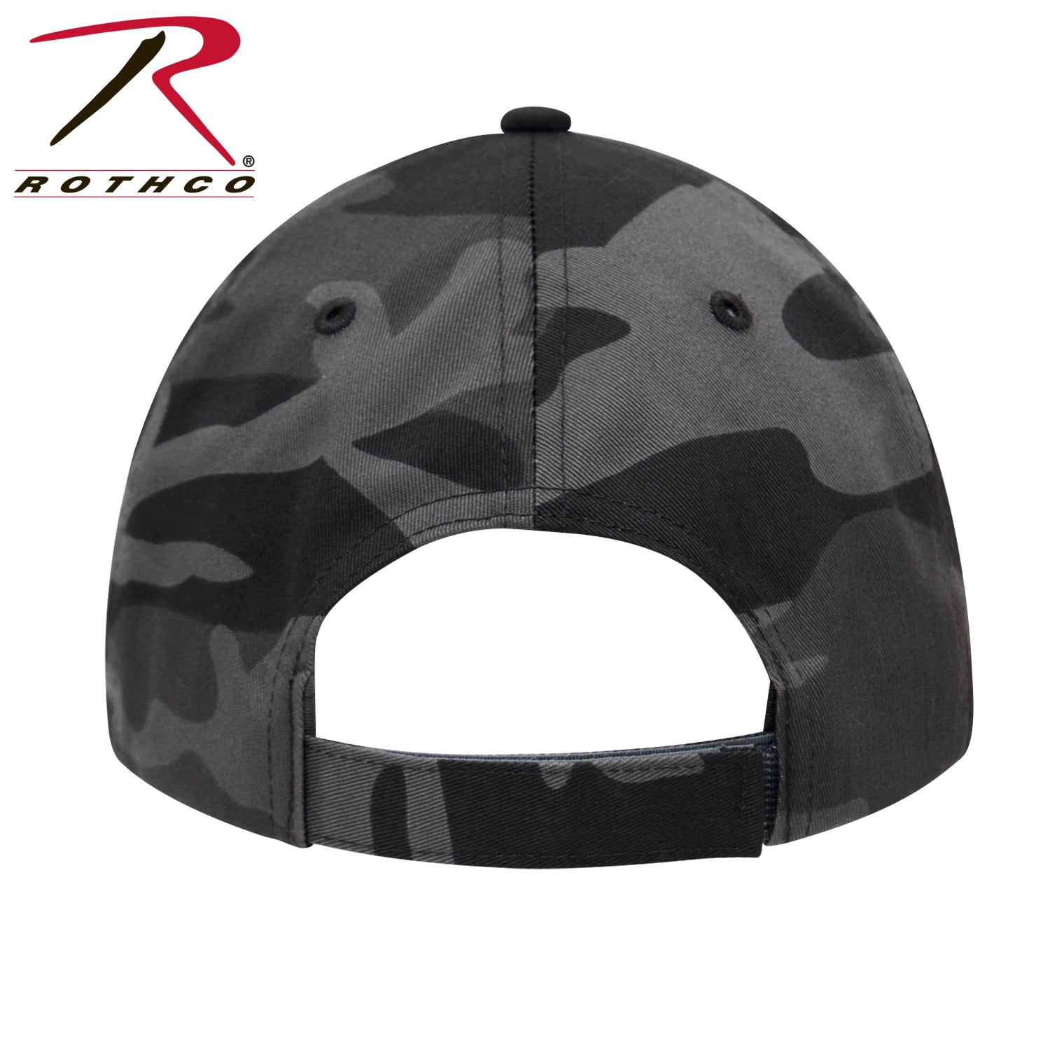 Rothco Supreme Camo Low Profile Cap Black Camo - Durable Adjustable Baseball Hat