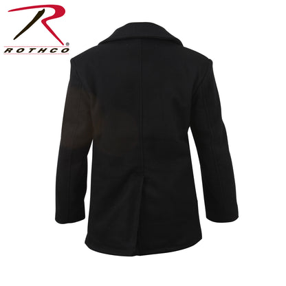 Rothco Wool Pea Coat Black Size 6XL – Classic Military-Inspired Cold Weather Jacket