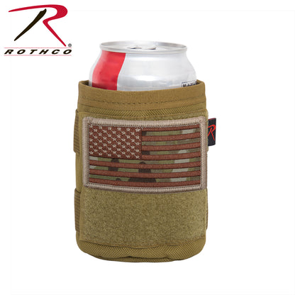 Rothco Tactical Insulated Beverage Holder in Coyote Brown – Keeps 12-Oz Cans Cold, MOLLE Compatible