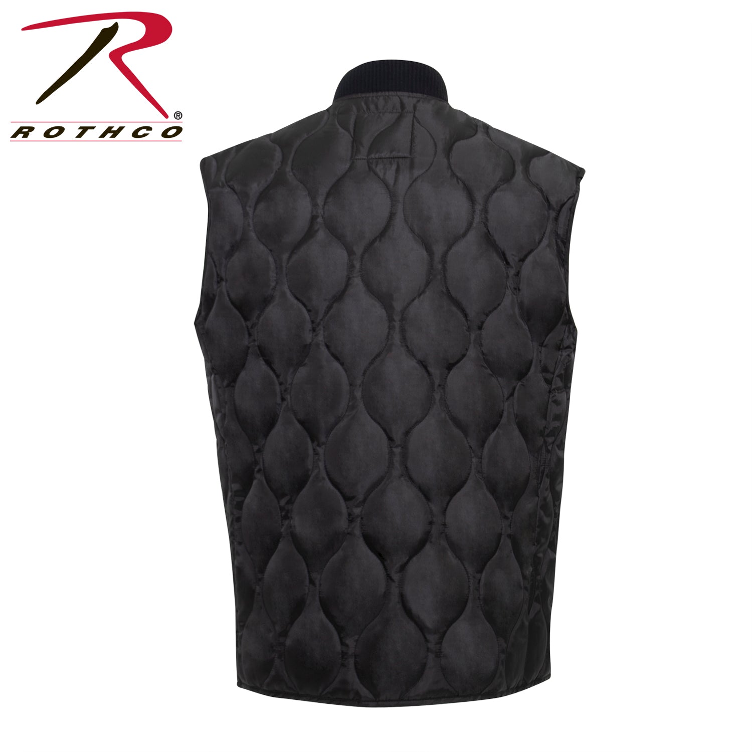 Rothco Quilted Woobie Vest Black Size XL - Warm and Versatile Military-Inspired Outerwear