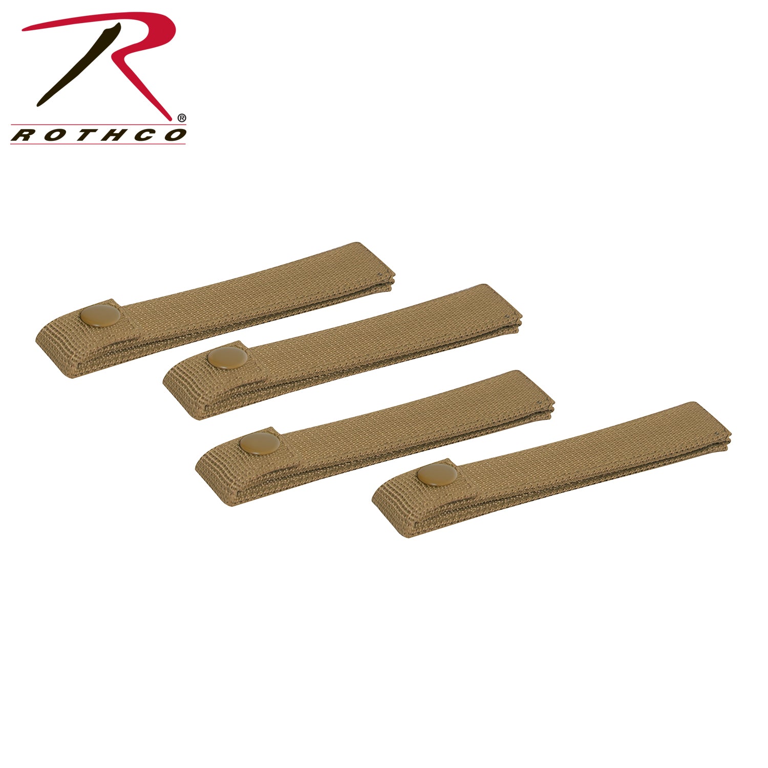 Rothco MOLLE Replacement Straps – 4 Pack in Coyote Brown, Part #1609-COY
