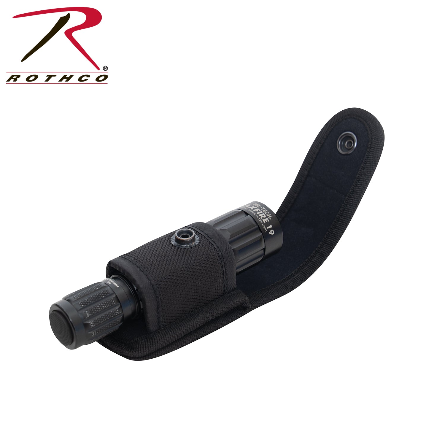 Rothco Enhanced Universal Flashlight Holder - Black, Part Number 2039