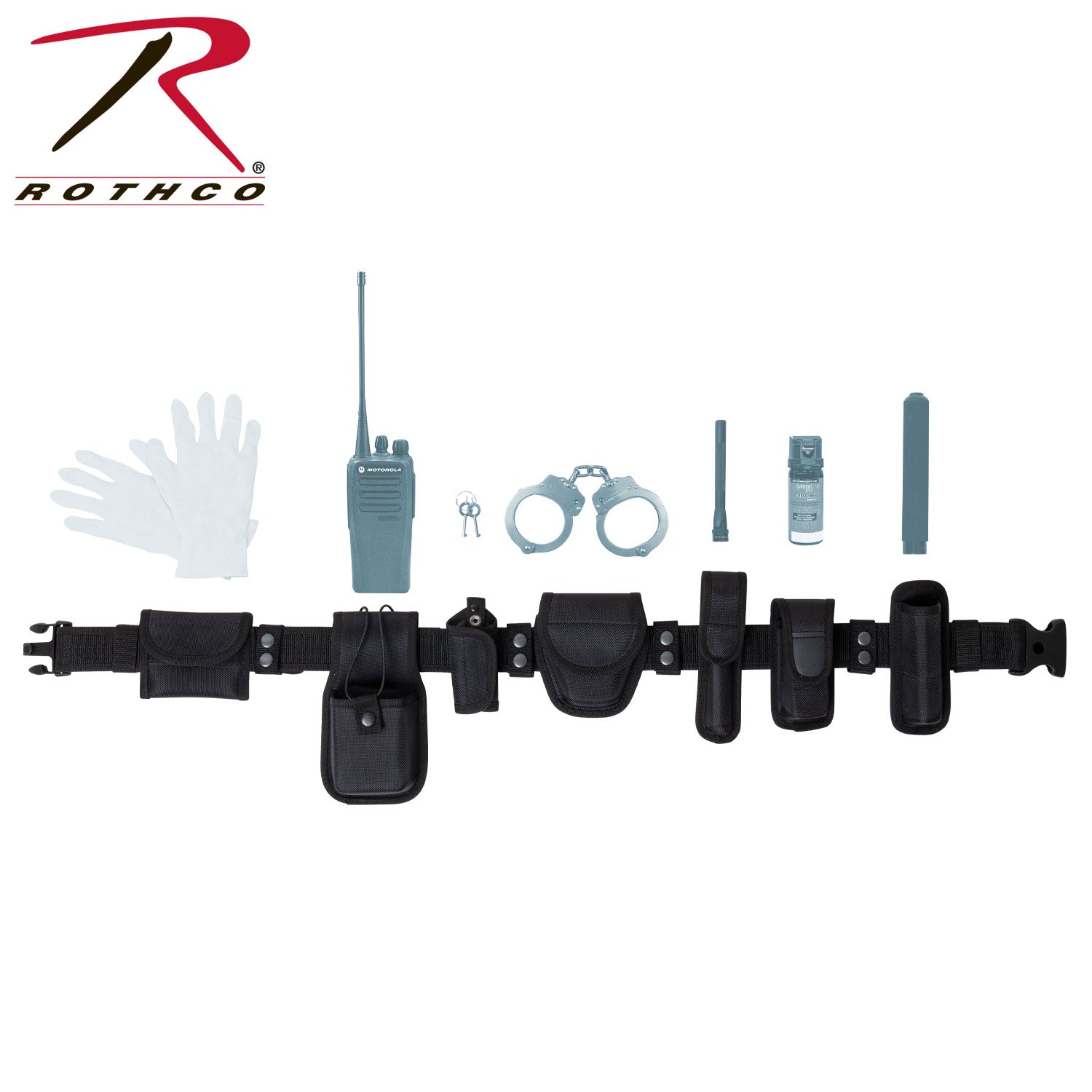Rothco Deluxe Modular Duty Belt Rig Size 40 - 44 with Multiple Pouches and Holsters