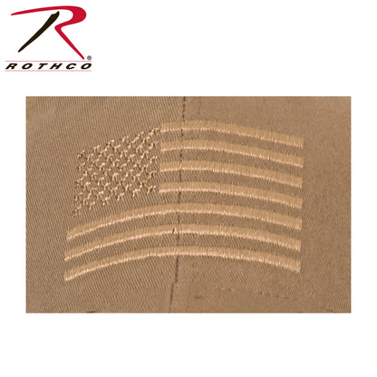 Rothco U.S. Flag Low Profile Cap in Coyote Brown