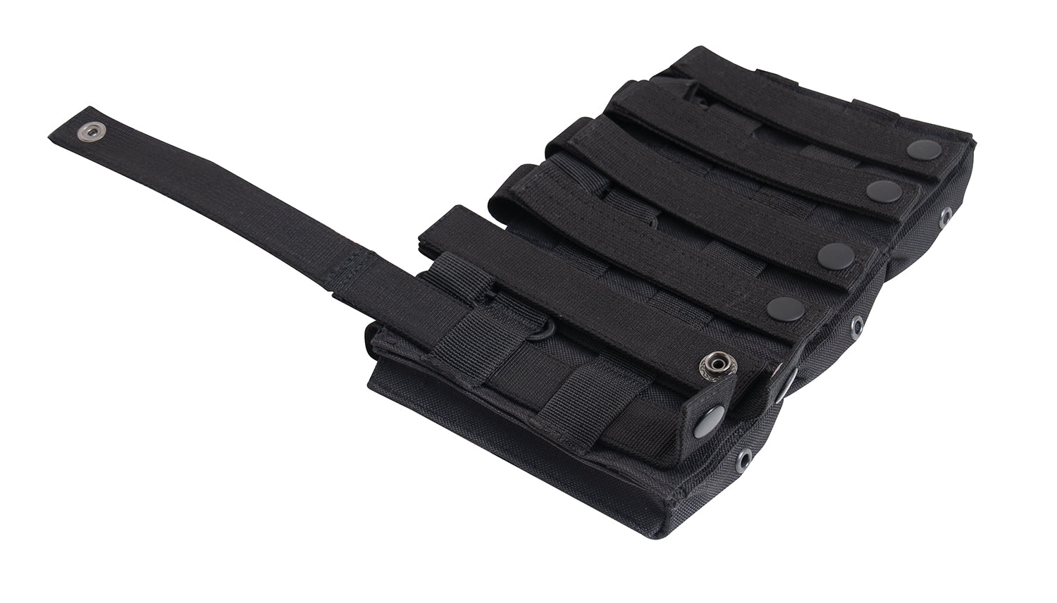 Rothco MOLLE Replacement Straps - 4 Pack Black, 6 Inch Webbing with Snap Closures