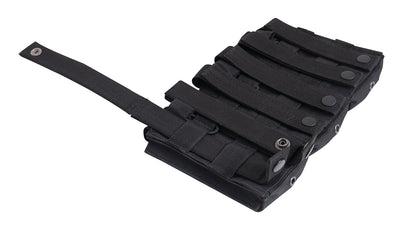 Rothco MOLLE Replacement Straps - 4 Pack Black, 6 Inch Webbing with Snap Closures
