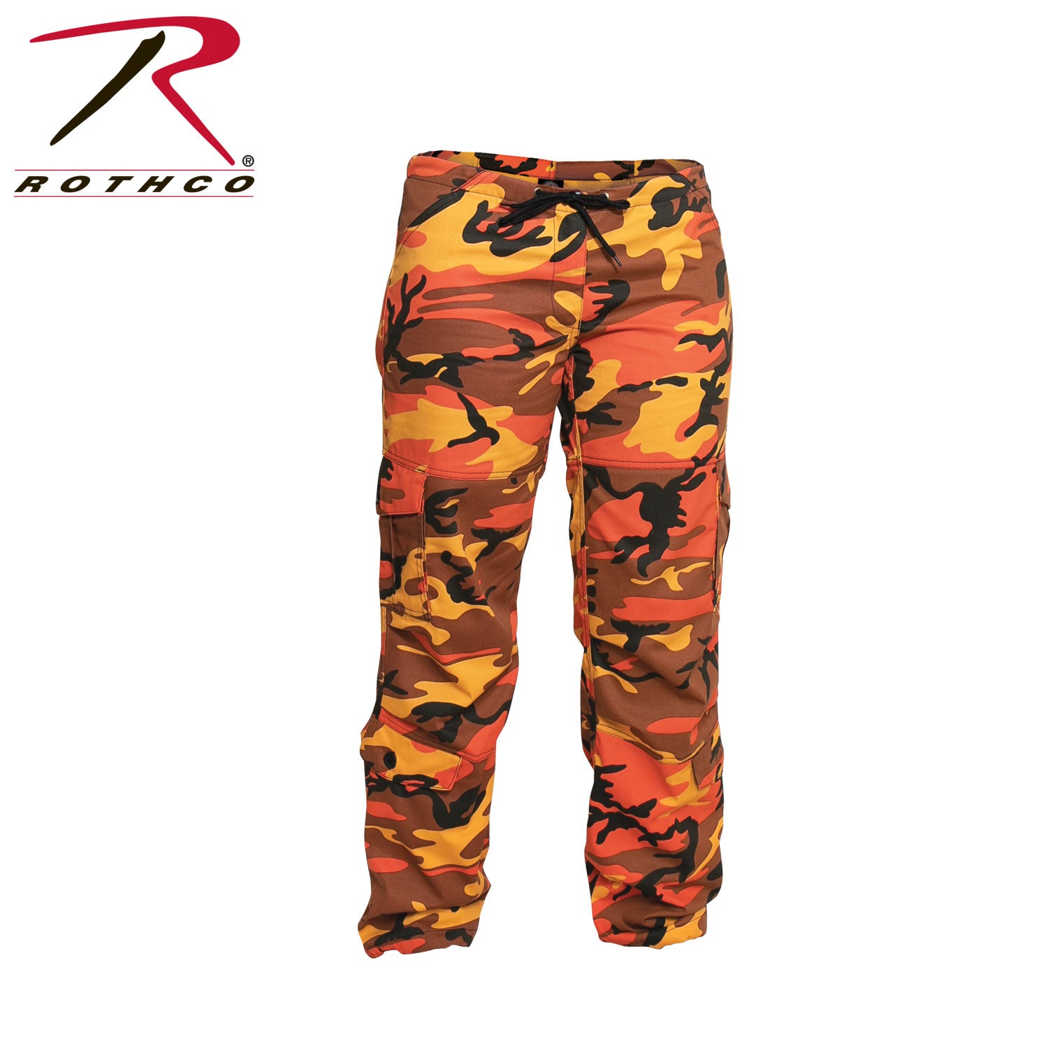 Rothco Women's Paratrooper Camo Fatigue Pants in Savage Orange Camo Size XXS