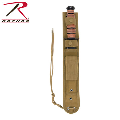 Rothco MOLLE Knife Sheath Coyote Brown Part 40064 – Durable Tactical Blade Holder