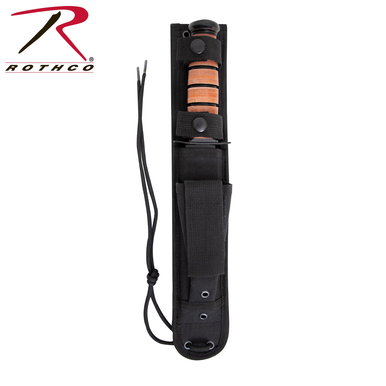 Rothco MOLLE Knife Sheath Black – Durable Tactical Fixed Blade Sheath with MOLLE Attachments