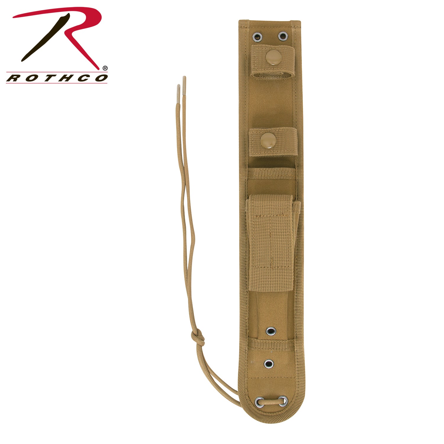 Rothco MOLLE Knife Sheath Coyote Brown Part 40064 – Durable Tactical Blade Holder