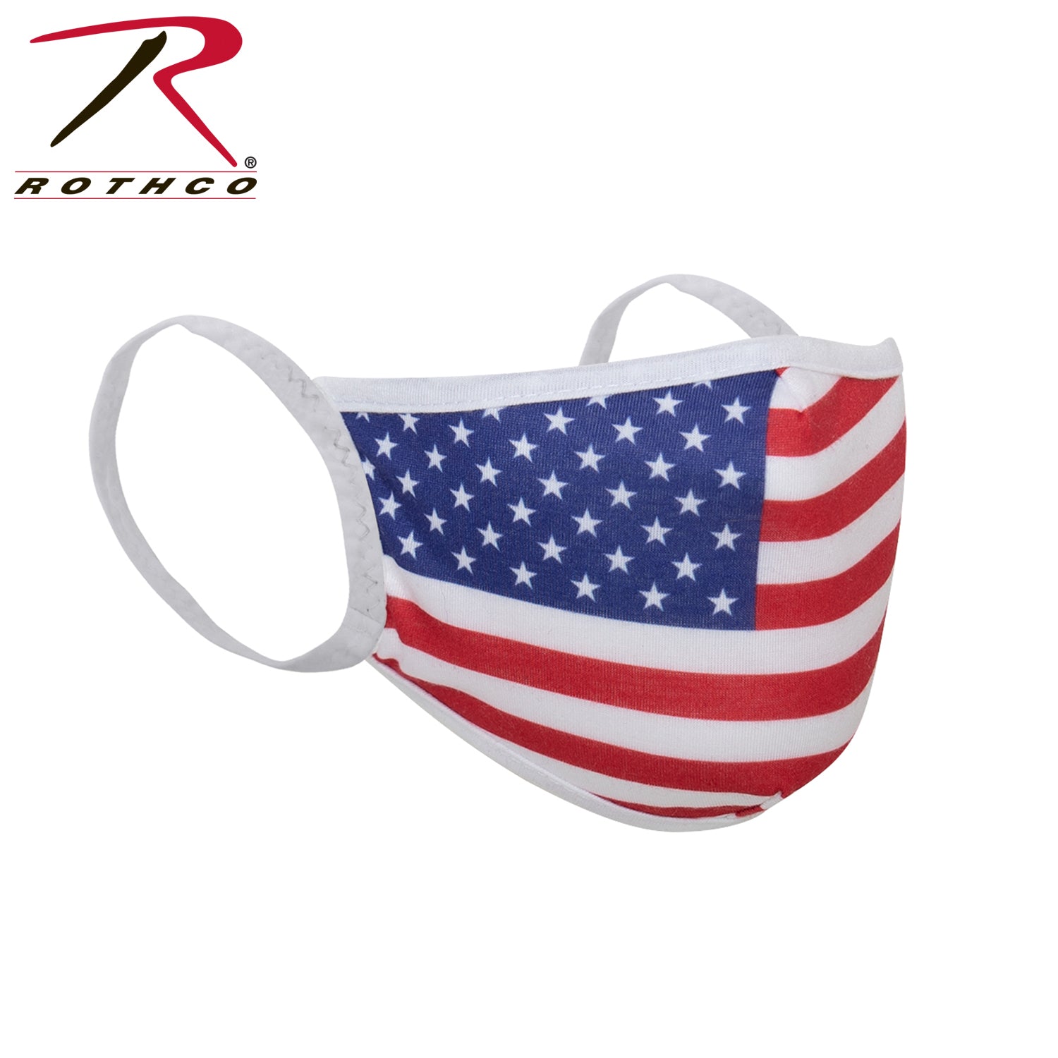 Rothco US Flag Reusable 3-Layer Face Mask Size S/M - Patriotic Polyester Face Covering