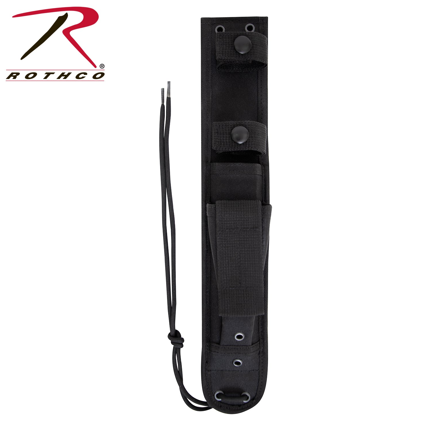 Rothco MOLLE Knife Sheath Black – Durable Tactical Fixed Blade Sheath with MOLLE Attachments
