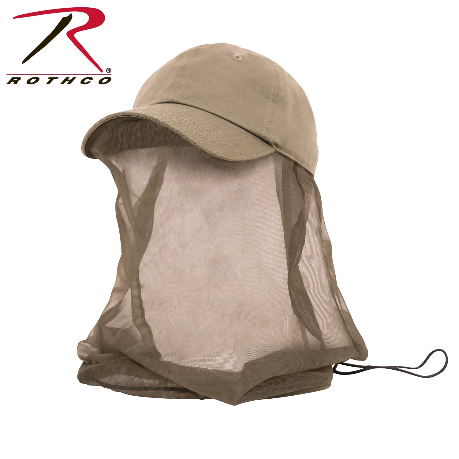 Rothco Operator Cap with Mosquito Net Khaki – Outdoor Bug Protection Hat